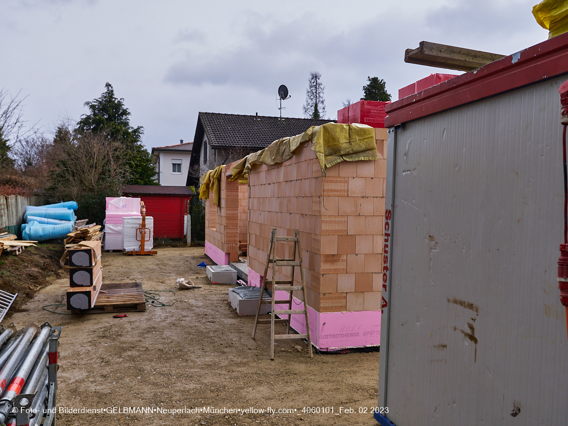 02.02.2023 - Baustelle Niederalmstraße 16 in Neuperlach